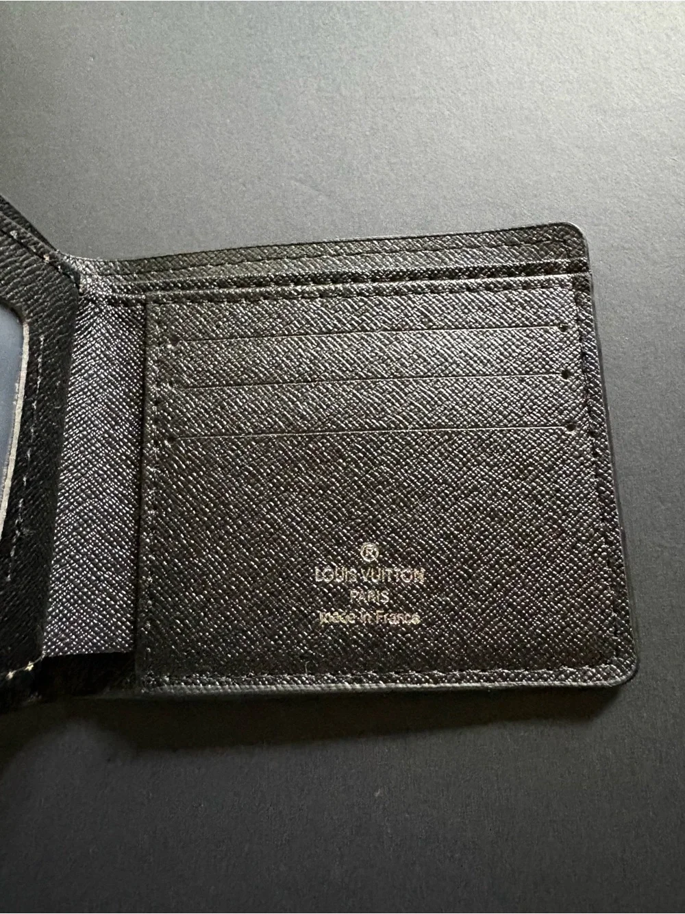 Fashion Men’s Bifold Wallet Black Gray Multi Print